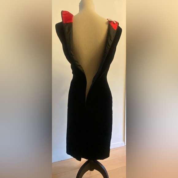 Vintage Talbots Black Velvet Shift Dress SIZE 12 - Picture 3 of 5